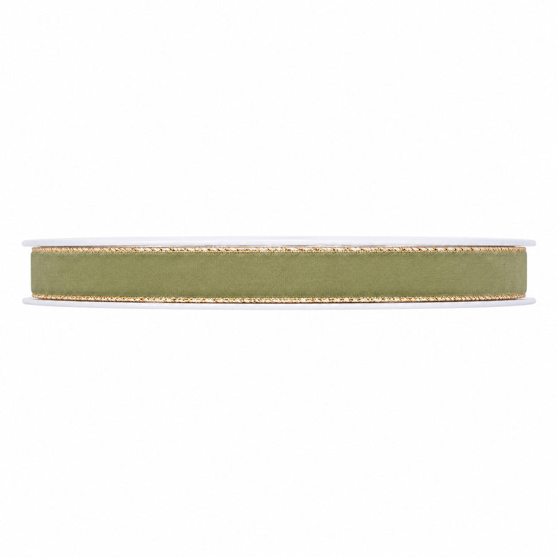 Piovaccari Nastro Velvet Dream Verde Salvia 9 mm x 20 m – Nastro in Velluto Decorativo per Fiocchi, Confezioni Regalo, Addobbi Natalizi e Fai da Te