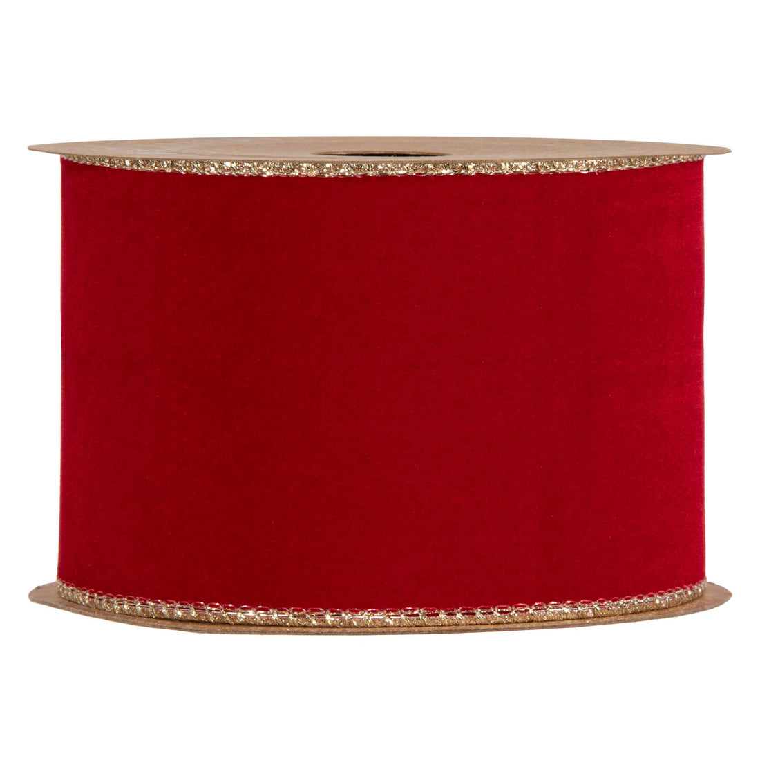 Piovaccari Nastro Double Sides Velvet & Glitter Rosso 63 mm x 10 m – Nastro Natalizio in Velluto e Glitter per Albero di Natale, Fiocchi e Confezioni Regalo