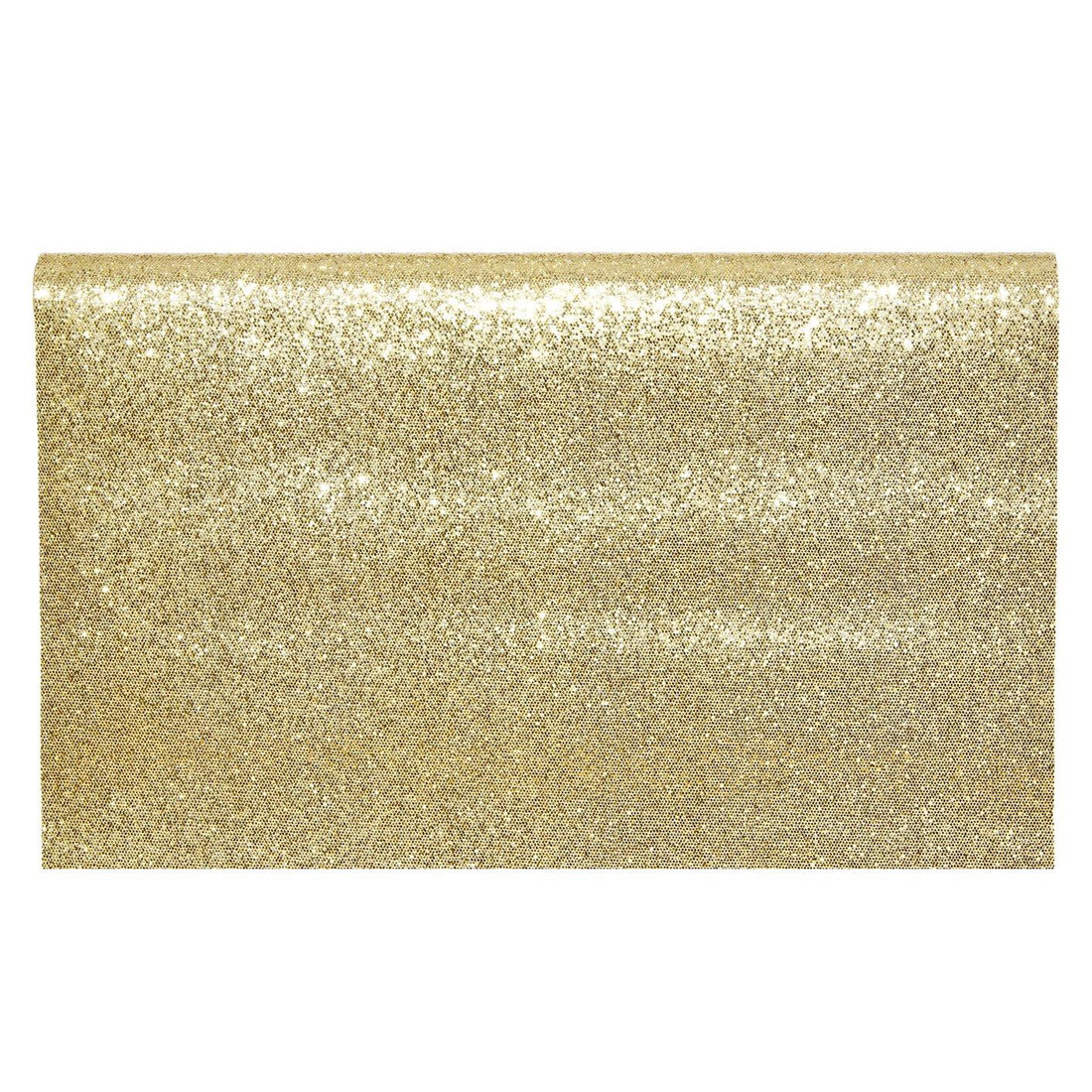 Piovaccari Aurora Sparkle Roll Gold Oro 48x180 cm – Runner Decorativo Natalizio Brillante per Tavola, Centrotavola e Addobbi di Natale