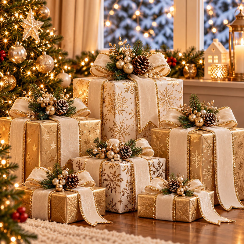 Piovaccari Nastro Velvet Embrace Cream 25 mm x 10 m – Nastro in Velluto Color Crema per Albero di Natale, Fiocchi, Pacchi Regalo e Addobbi Natalizi