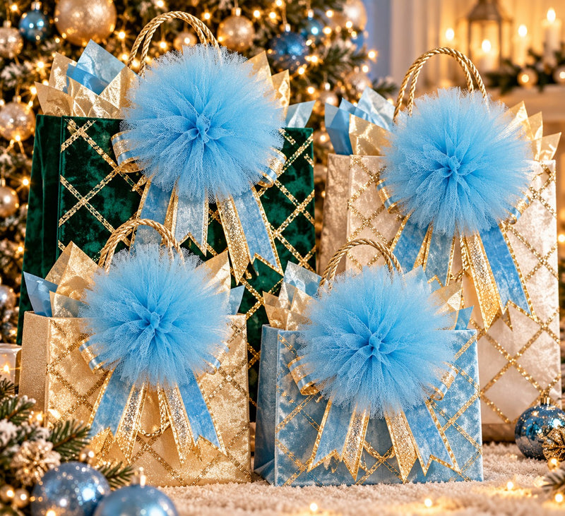 Piovaccari Pon Pon Azzurro Ø16 cm – Decorazione Natalizia per Albero di Natale, Addobbi, Feste e Allestimenti Decorativi