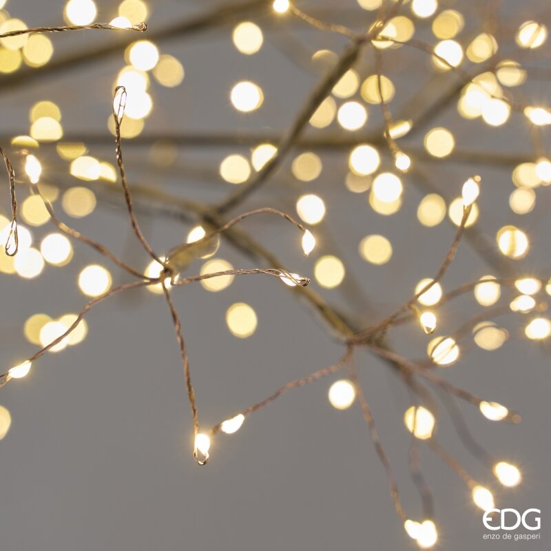 EDG Enzo De Gasperi Decoro Tarassaco Rich Nero 912 MicroLED H180 Ø50 cm IP44 – Decorazione Natalizia Luminosa