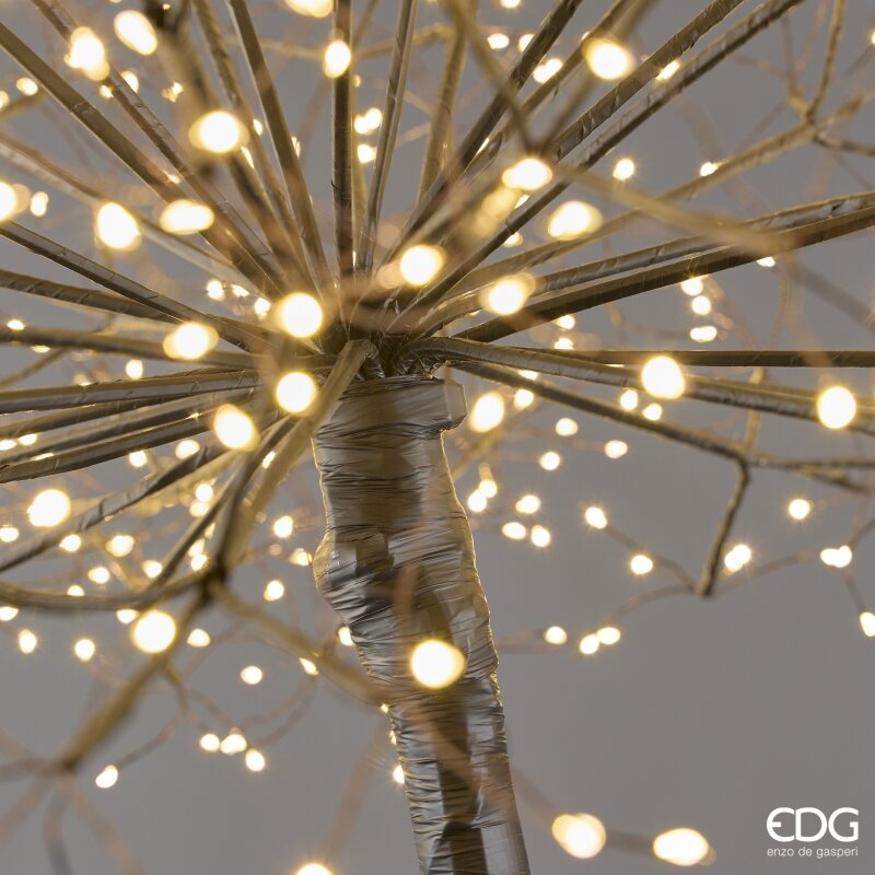 EDG Enzo De Gasperi Decoro Tarassaco Rich Nero 912 MicroLED H180 Ø50 cm IP44 – Decorazione Natalizia Luminosa
