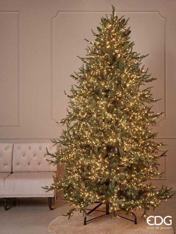 EDG Enzo De Gasperi Albero di Natale Pino Luxury H 240 Cm D 152 Cm con 5.000 Led Verde