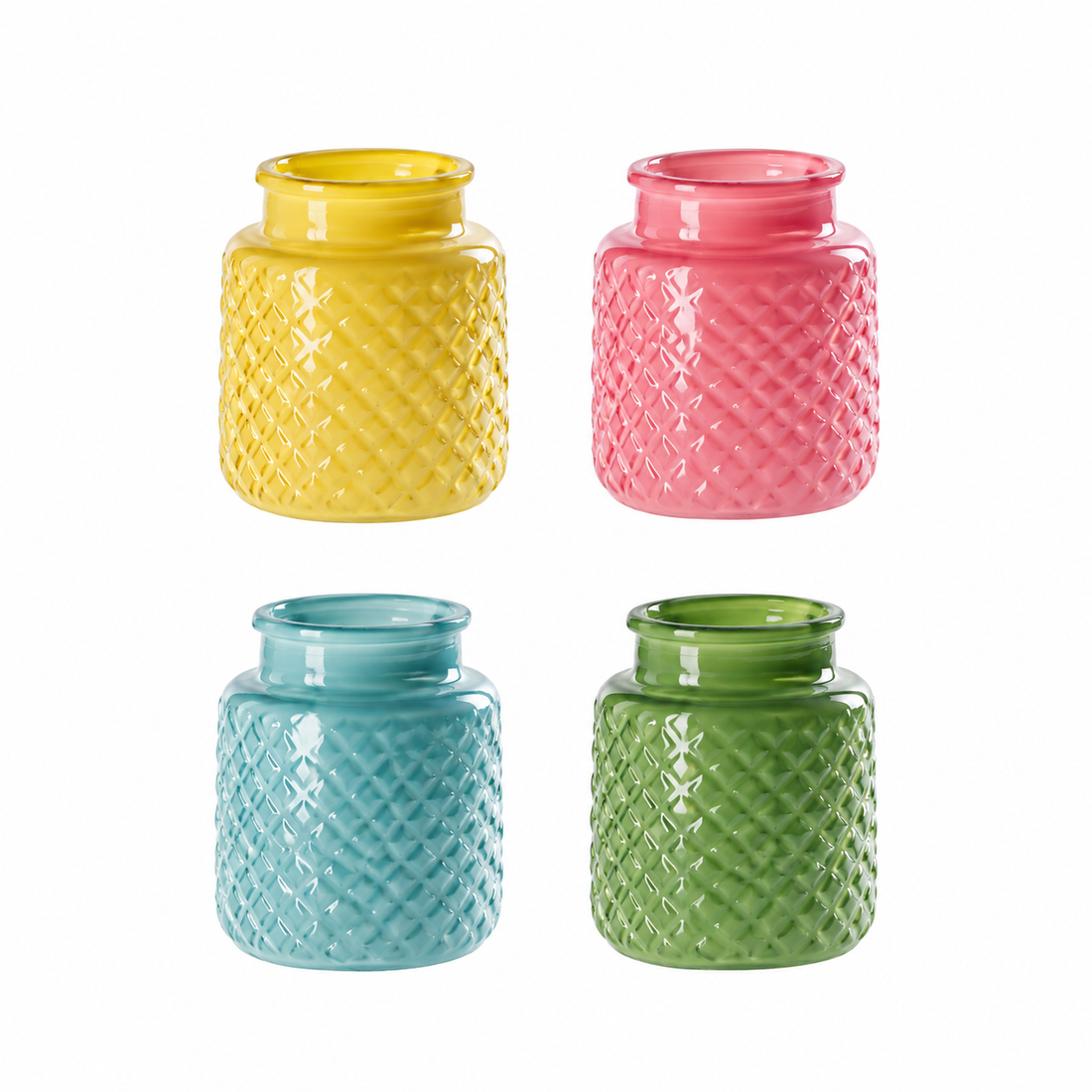 Ad Trend Vaso Decorativo in Vetro 14 x 16,5 cm – Vaso per Fiori e Arredo Casa, Colori Assortiti 1 Pz