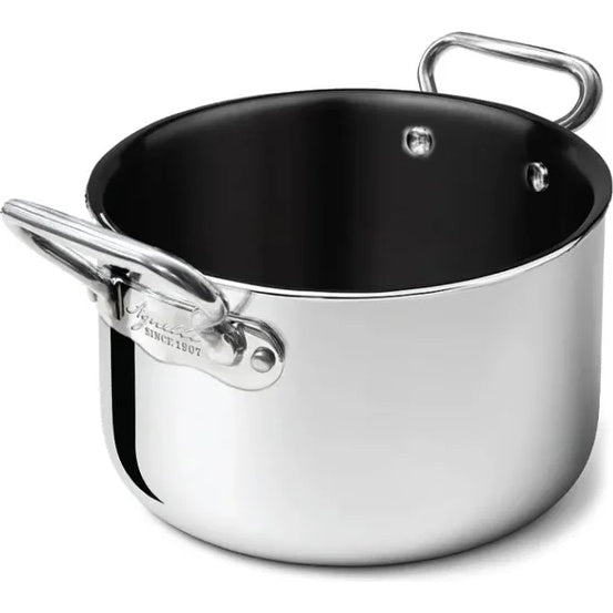 AGNELLI Casseruola Alta Aluinox 2ply Antiaderente con 2 Manici D 16cm