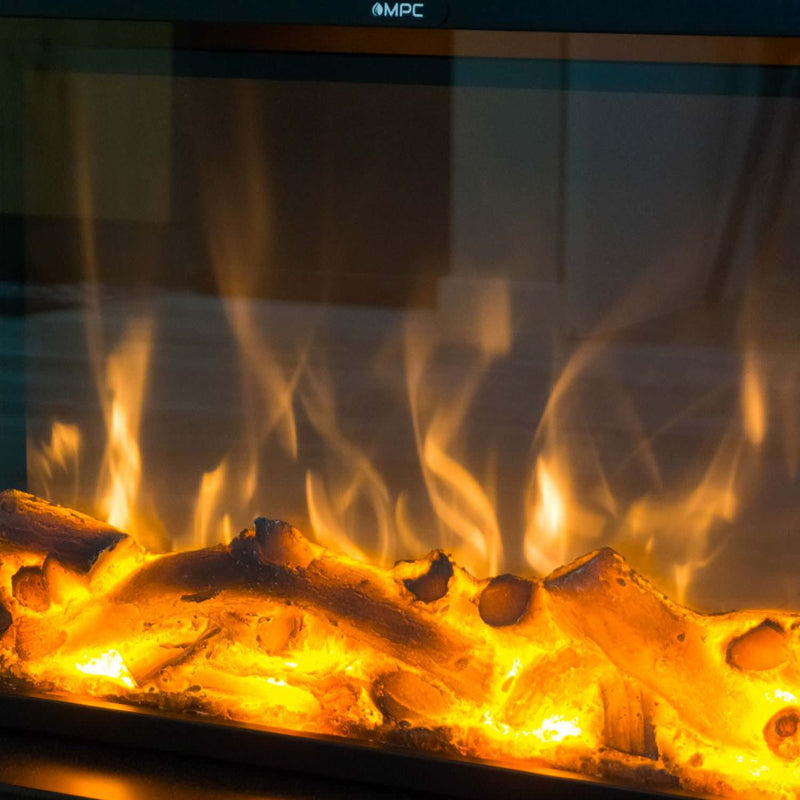 SINED Vulcano Caminetto Elettrico da Incasso 49,5 x 60 x 15 cm – Camino Decorativo Moderno per Arredo Casa