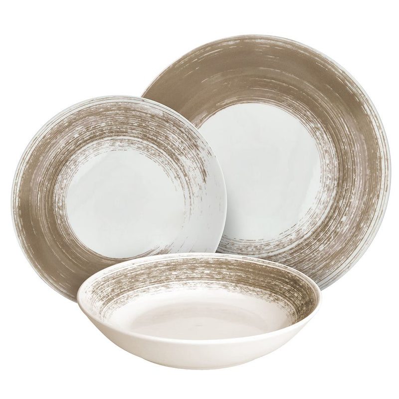 Tognana Madison Nanami Servizio Piatti 18 Pezzi in Porcellana Multicolor – Set Tavola Completo per 6 Persone