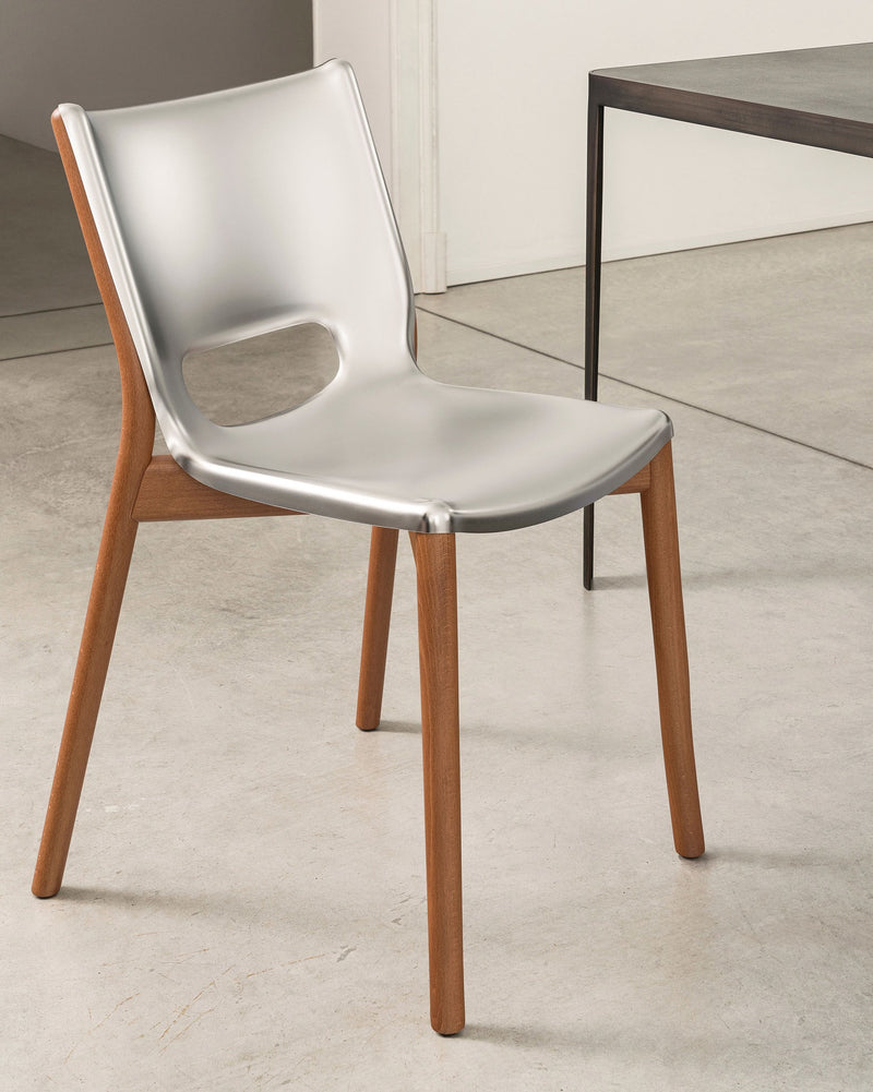 Alessi Poêle sedia monoscocca PS19 S inox satinato, design Philippe Starck – foto 4
