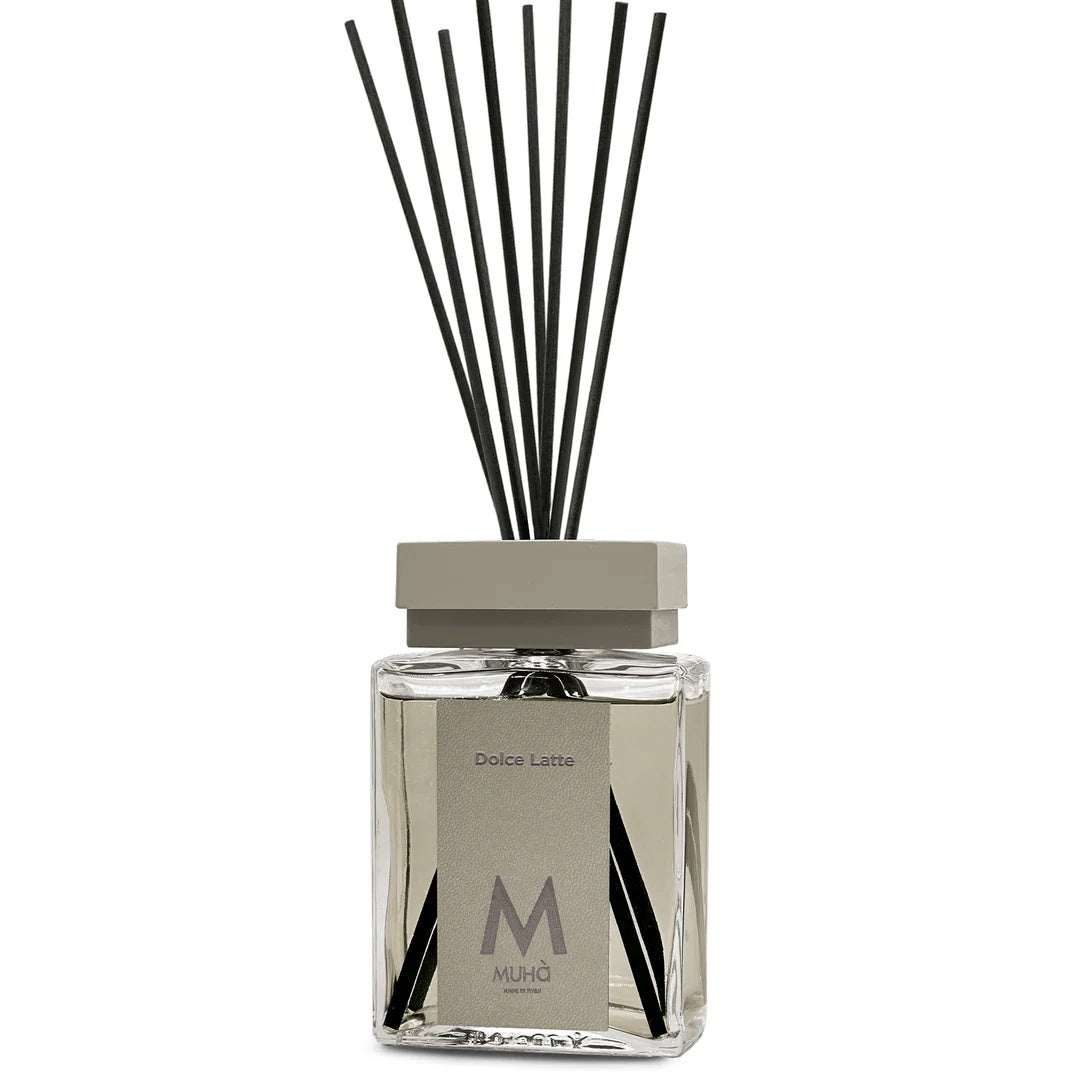 Muhà Luxe Perfume Diffusore Ambiente con Bastoncini Dolce Latte 500 Ml