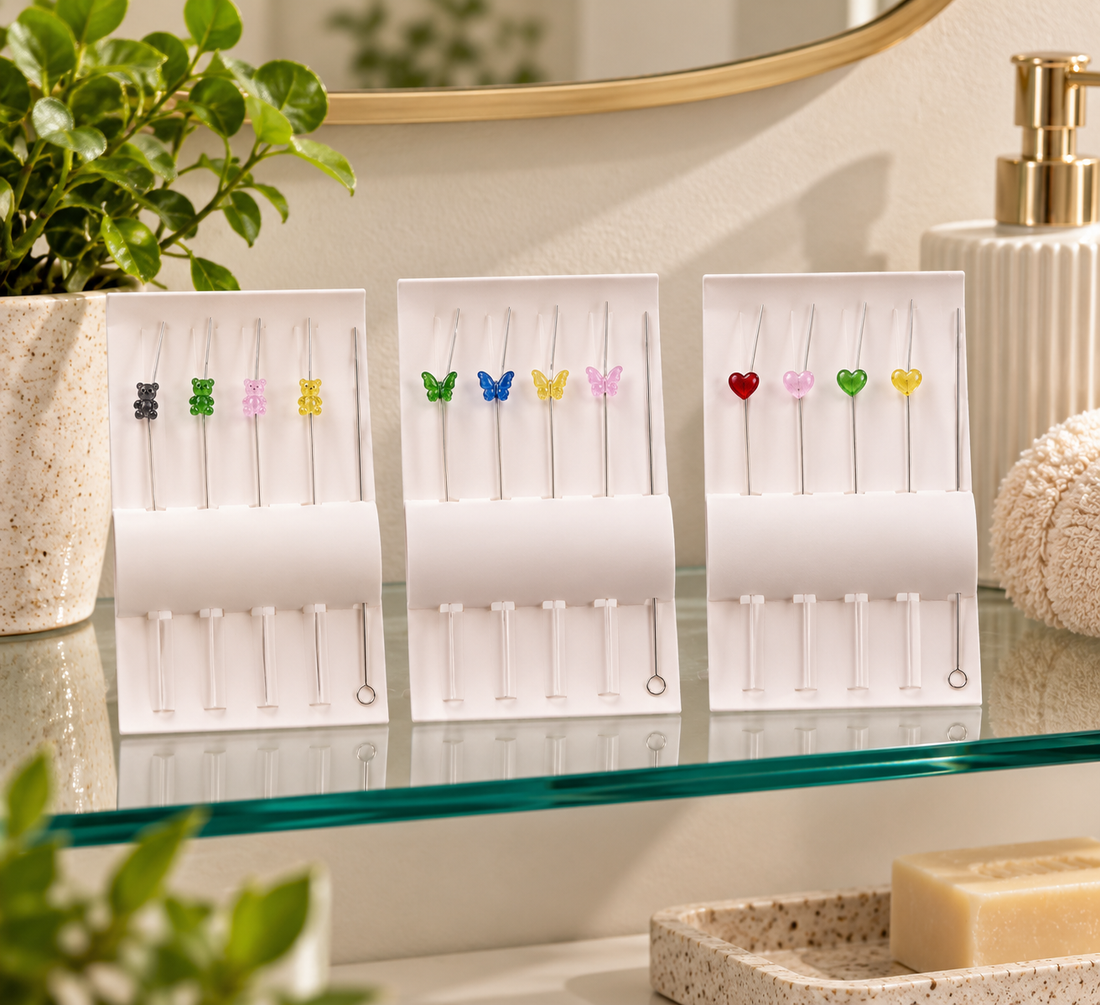 Ad Trend Set 5 Cannucce in Vetro Borosilicato con Figure 3D H 20 cm – Cannucce Riutilizzabili per Bevande, Modelli Assortiti