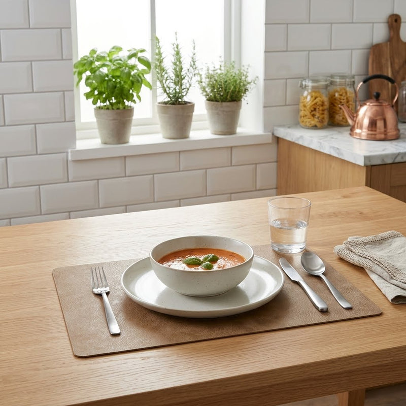 Versa Tovaglietta Americana Beige 30x45 cm in PVC – Tovaglietta da Tavola Pratica e Lavabile