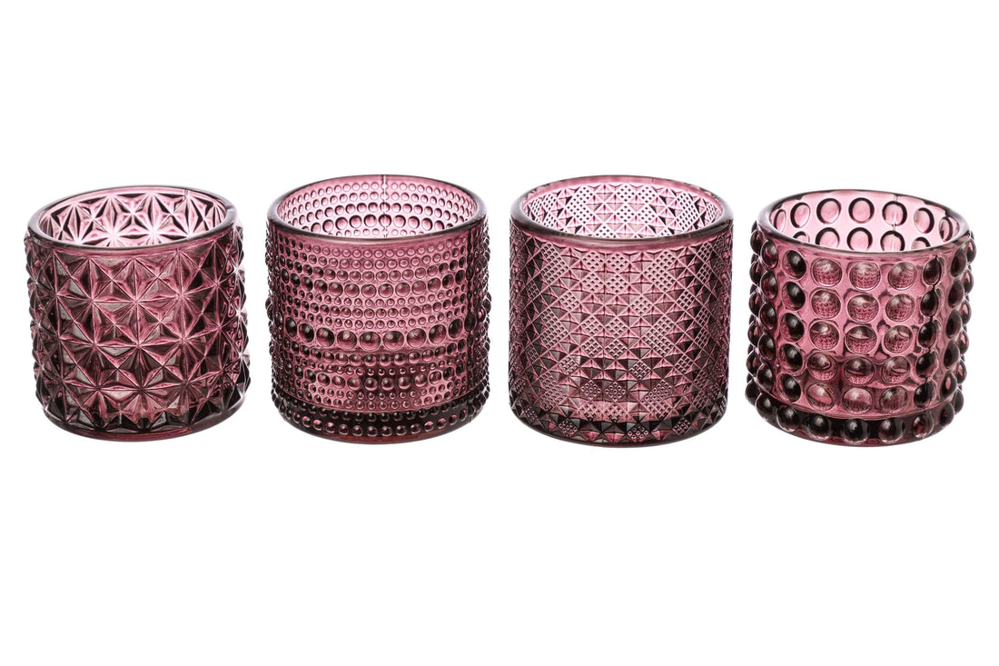arpimex arpimex vasetti vetro portacandele d 7 cm h 68 cm rosa mix 4 pz ean 8018318579486