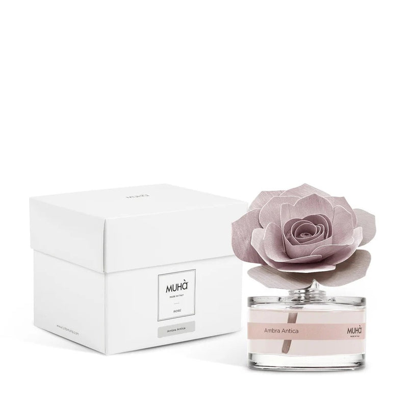 Muhà Profumatore Diffuser Rosa Rosa Bomboniera Ambra Antica 50ml