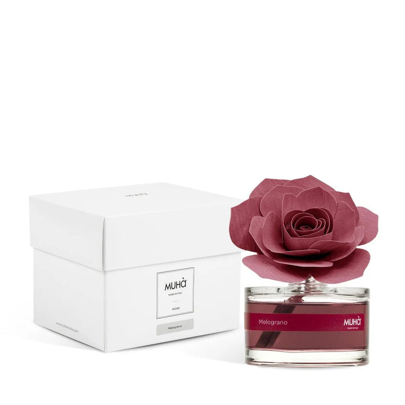 Muhà Profumatore Diffuser Rosa Bordeaux Bomboniera Melograno 50 ml