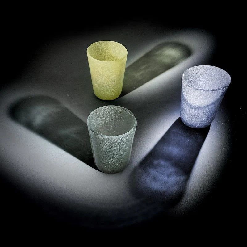 Zani Serafino Tumbler Bicchiere Acqua Grey in Pasta di Vetro