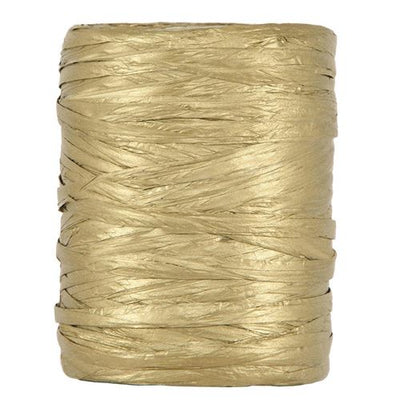 Piovaccari Paper Raphia Gold 5-8 mm x 10 m – Rafia di Carta Oro per Decorazioni, Fiocchi, Confezioni Regalo e Fai da Te