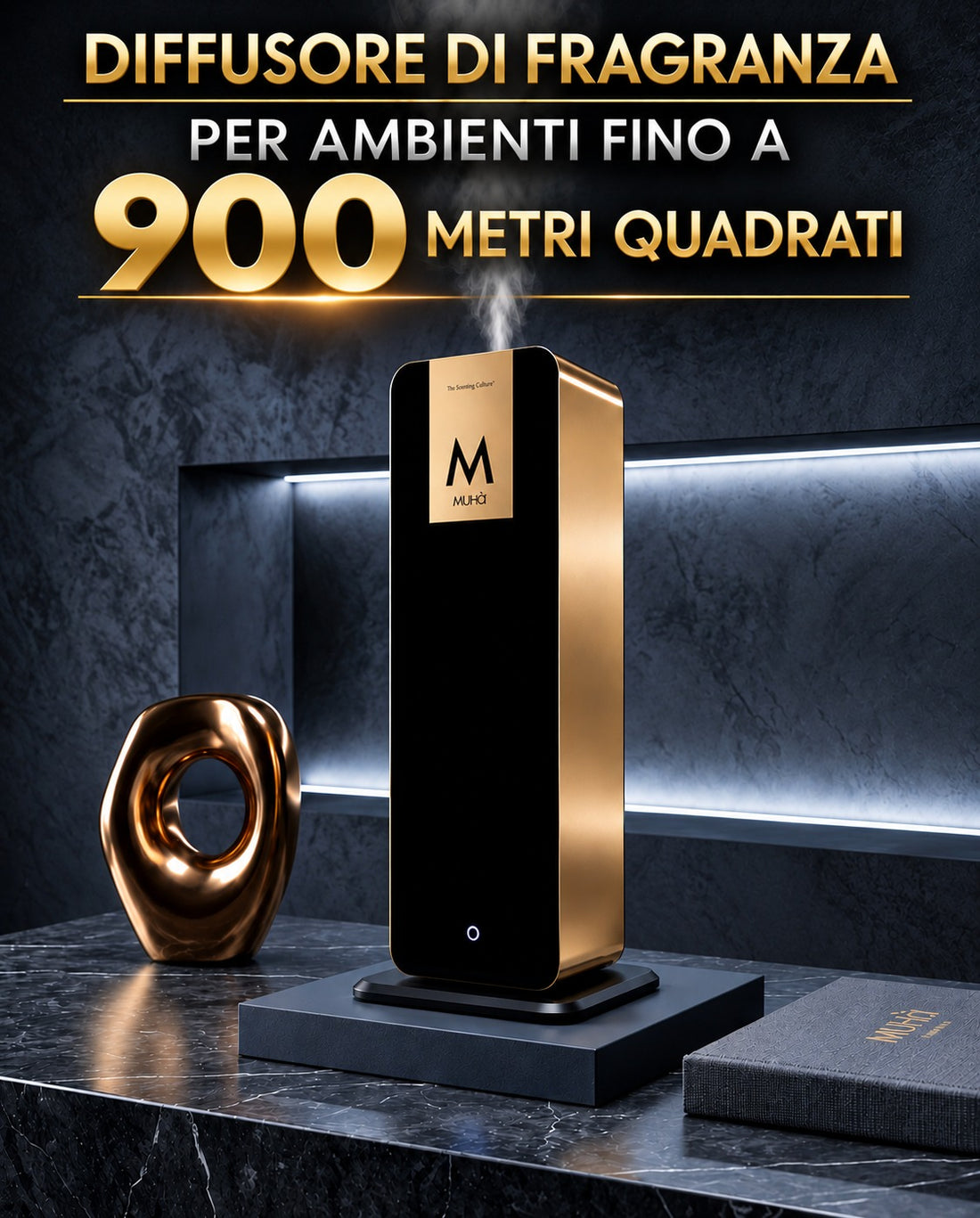 Muhà Ricarica per Colonna Diffusore Elettronico 1000 ml – Fragranza Fiori di Cotone per Profumazione Ambienti