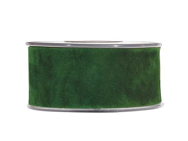 Piovaccari Nastro Natalizio Double Velvet Verde Scuro 40 mm x 7 m – Nastro in Velluto Decorativo per Albero di Natale, Fiocchi e Pacchi Regalo