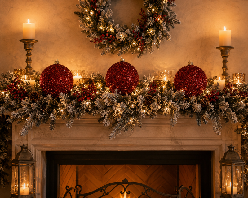 Bizzotto Sfera Natalizia Angelica Rossa D 20 cm Decorazione per Albero di Natale