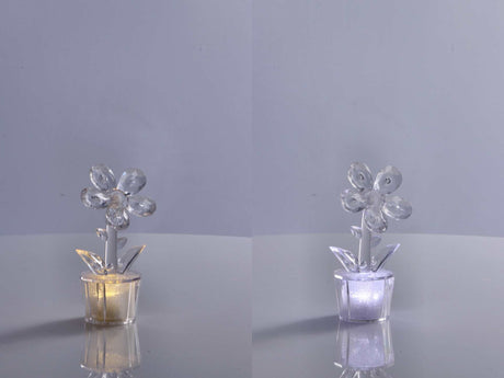 regalo italiano regalo italiano minilampada fiore da tavola ass d 6 cm h 12 cm trasparente 1 pz ean 8057586125018
