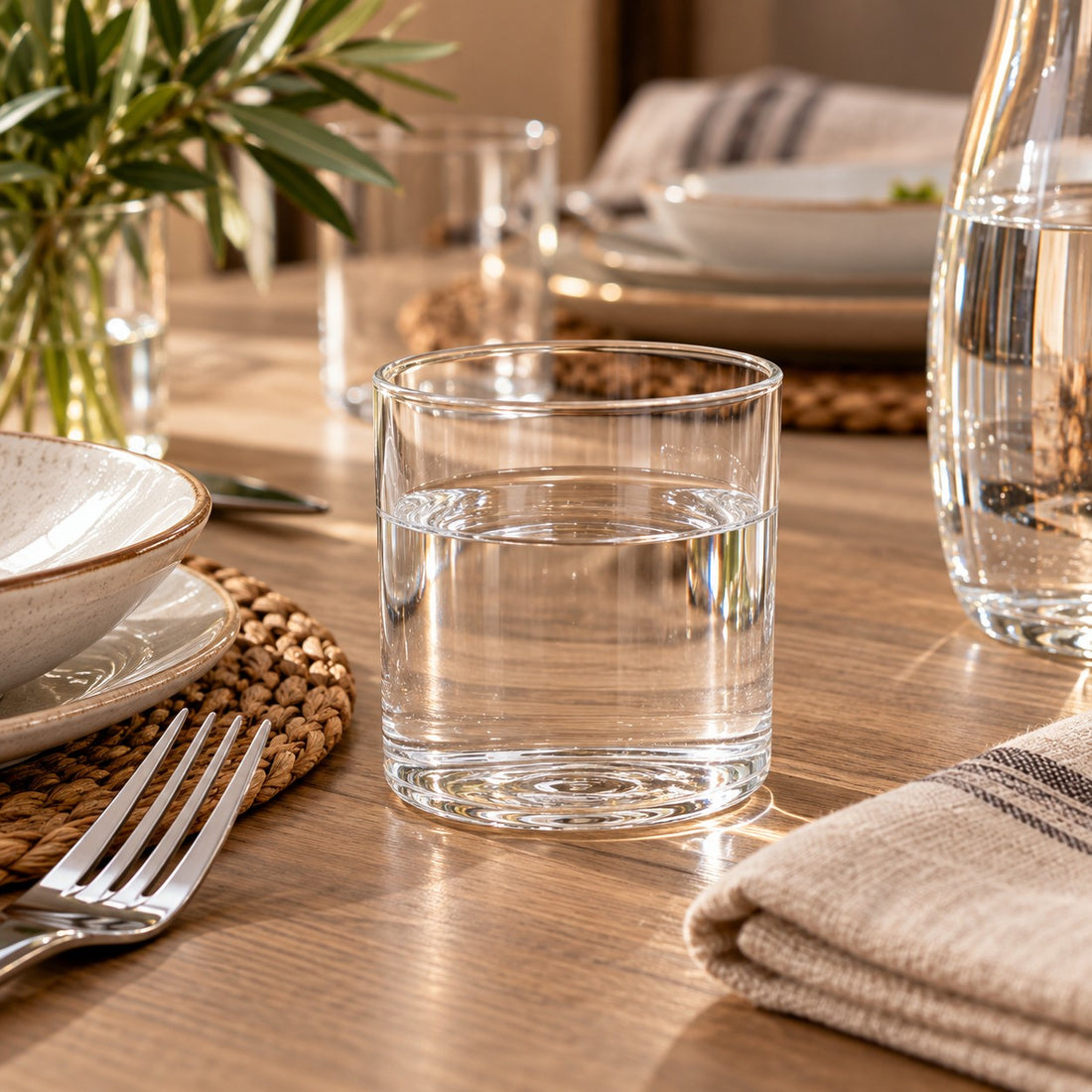 Ad Trend Bicchiere in Vetro Borosilicato 400 ml 1 Pz – Bicchiere Elegante e Resistente per Acqua e Bevande, Accessorio per la Tavola