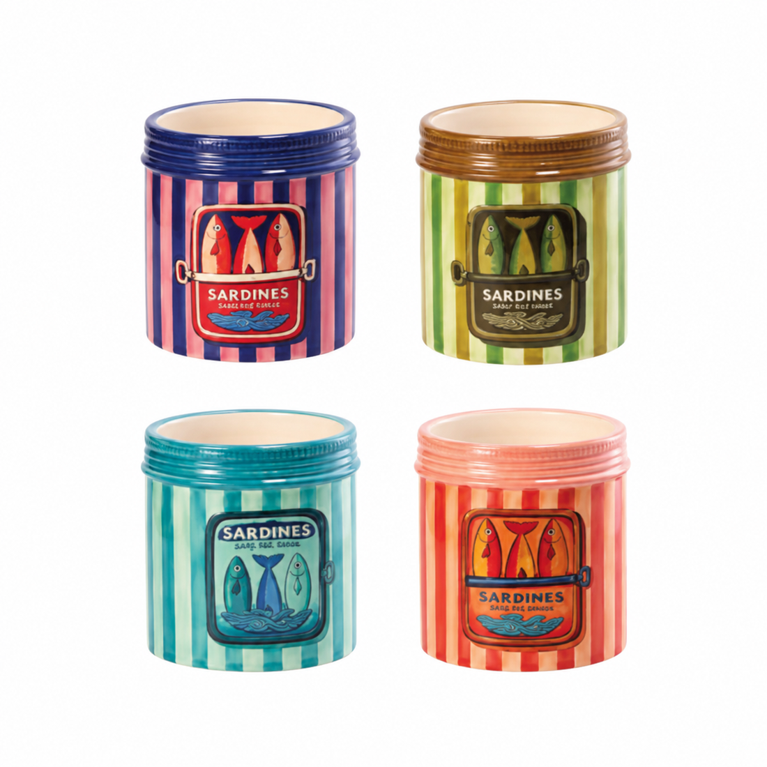 Ad Trend Algio Vaso Decorativo in Ceramica Ø 11 x H 13 cm – Vaso per Fiori e Arredo Casa, Modelli Assortiti 1 Pz