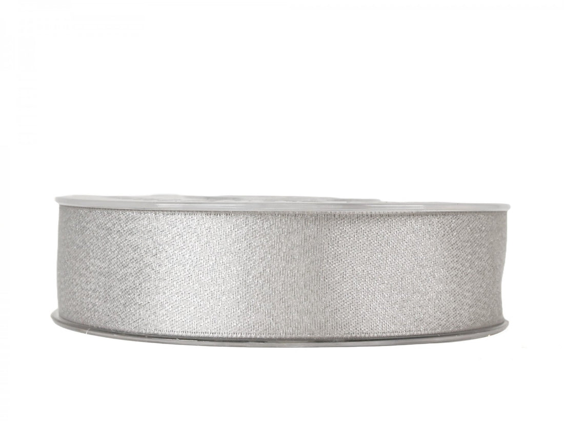 Piovaccari Nastro Natalizio Frederik Argento 25 mm x 25 m – Nastro Decorativo per Albero di Natale, Fiocchi e Confezioni Regalo