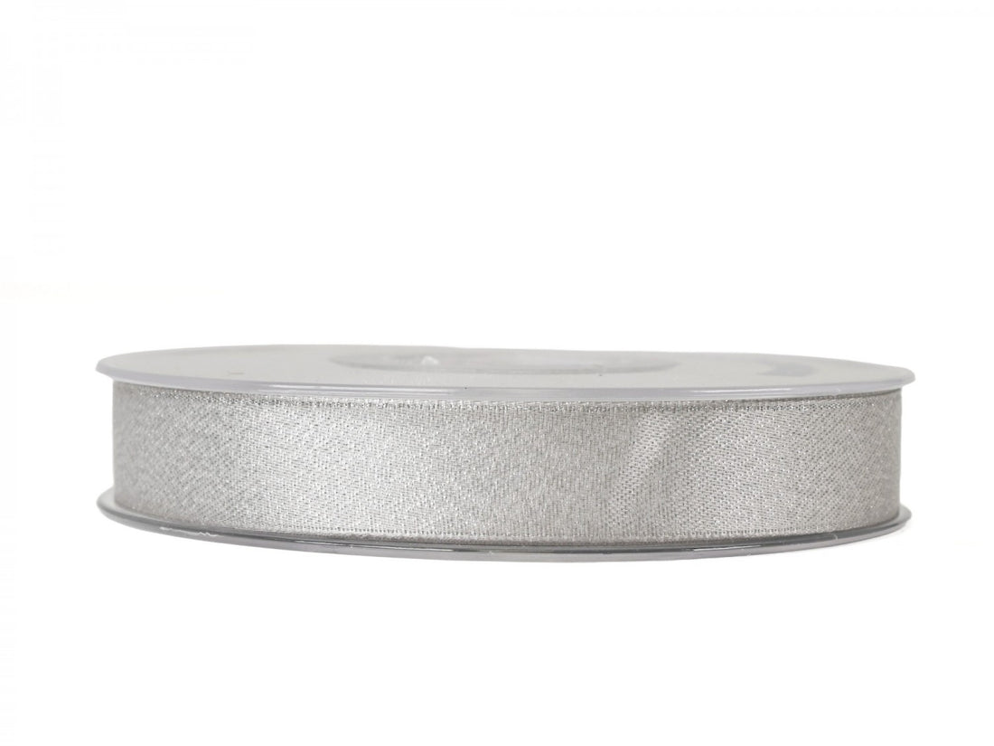 Piovaccari Nastro Natalizio Frederick Argento 15 mm x 25 m – Nastro Decorativo per Pacchi Regalo, Fiocchi e Addobbi di Natale