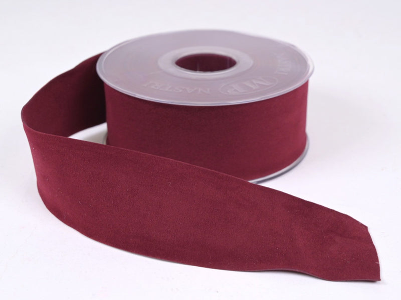 Piovaccari Nastro Natalizio Double Velvet Bordeaux 40 mm x 7 m – Nastro in Velluto Decorativo per Albero di Natale, Fiocchi e Pacchi Regalo