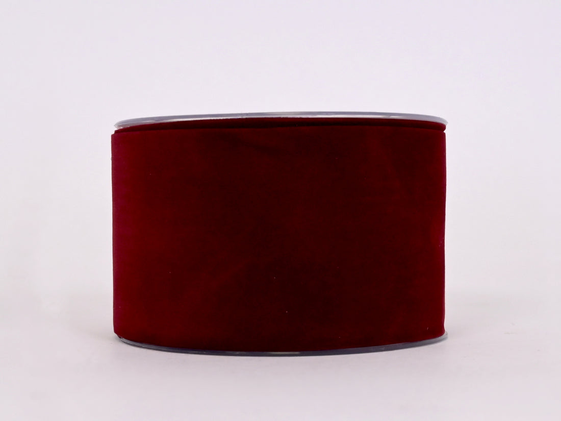 Piovaccari Nastro Natalizio Double Velvet Bordeaux 63 mm x 7 m – Nastro in Doppio Velluto Decorativo per Albero di Natale, Fiocchi e Pacchi Regalo