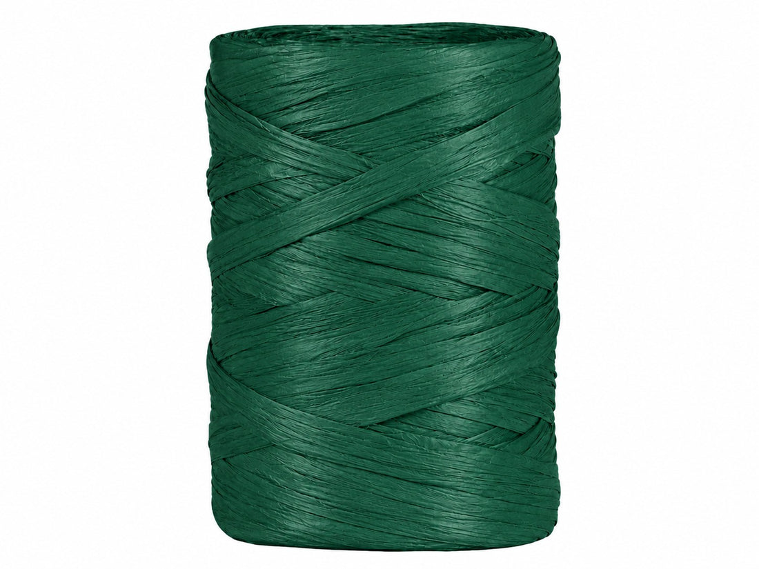 Piovaccari Paper Raphia Deep Green 5-8 mm x 100 m – Rafia di Carta Verde Scuro per Decorazioni, Fiocchi, Confezioni Regalo e Fai da Te