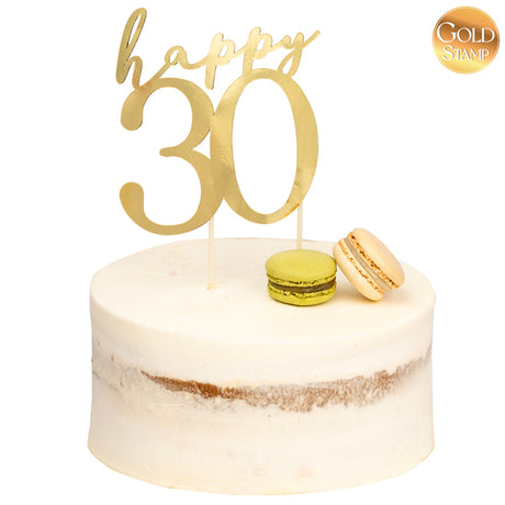givi givi cake topper happy 30 oro 13 x 12 cm ean 8010052409005