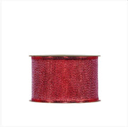 Piovaccari Nastro Amelie Rosso 63 mm x 10 m – Nastro Decorativo Natalizio per Albero di Natale, Fiocchi e Confezioni Regalo