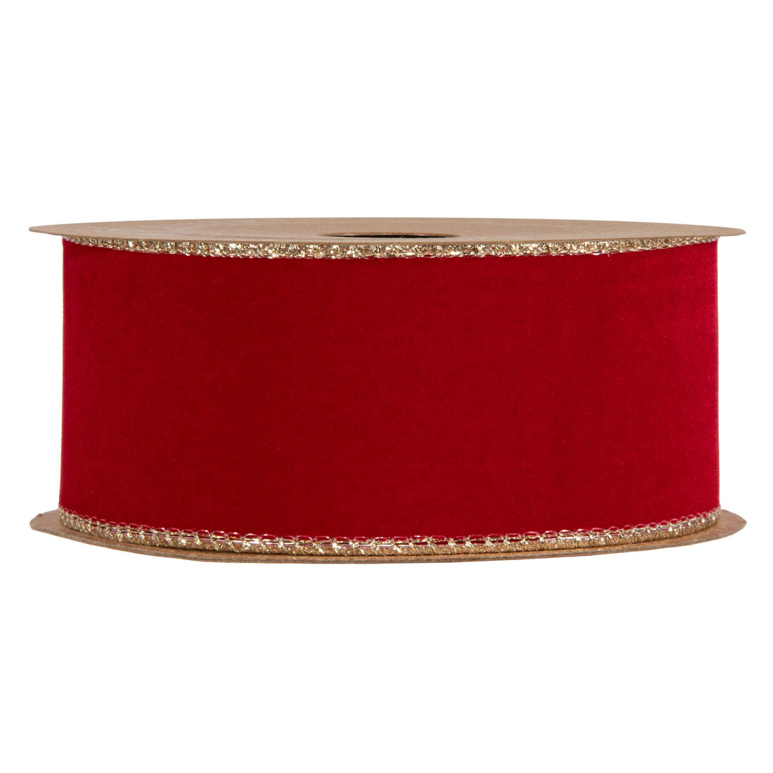 Piovaccari Nastro Double Sides Velvet & Glitter Rosso 40 mm x 10 m – Nastro Natalizio in Velluto e Glitter per Albero di Natale, Fiocchi e Confezioni Regalo