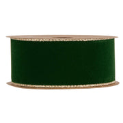 Piovaccari Nastro Double Sides Velvet & Glitter Verde Scuro 40 mm x 10 m – Nastro Natalizio in Velluto e Glitter per Albero di Natale, Fiocchi e Confezioni Regalo