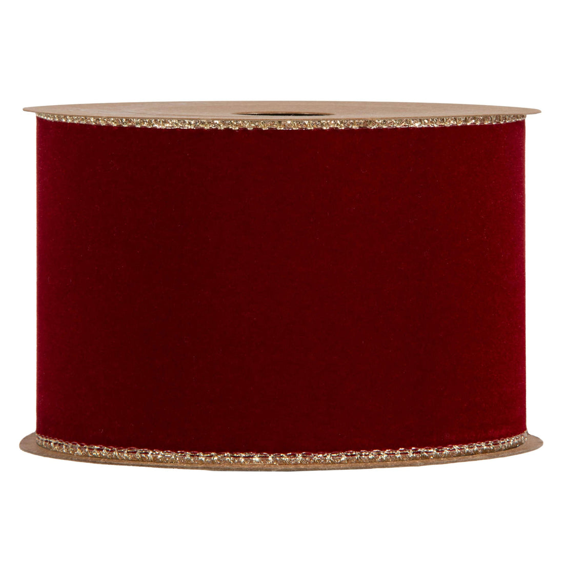 Piovaccari Nastro Double Sides Velvet & Glitter Rosso Scuro 63 mm x 10 m – Nastro Natalizio in Velluto e Glitter per Albero di Natale, Fiocchi e Confezioni Regalo