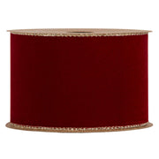 Piovaccari Nastro Double Sides Velvet & Glitter Rosso Scuro 63 mm x 10 m – Nastro Natalizio in Velluto e Glitter per Albero di Natale, Fiocchi e Confezioni Regalo