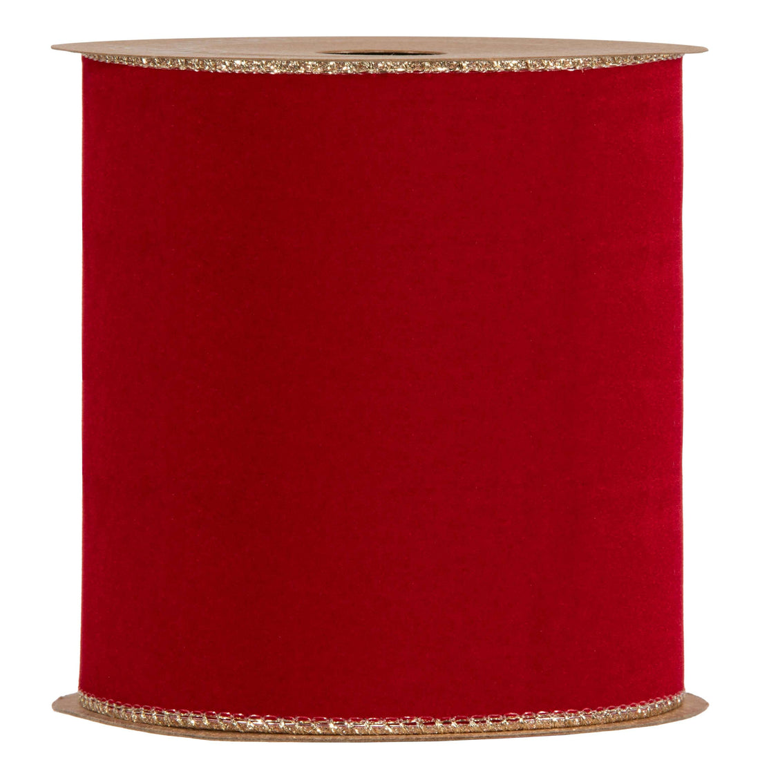 Piovaccari Nastro Double Sides Velvet & Glitter Rosso 100 mm x 10 m – Nastro Natalizio in Velluto e Glitter per Albero di Natale, Fiocchi e Confezioni Regalo