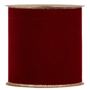 Piovaccari Nastro Double Sides Velvet & Glitter Rosso Scuro 100 mm x 10 m – Nastro Natalizio in Velluto e Glitter per Albero di Natale, Fiocchi e Confezioni Regalo