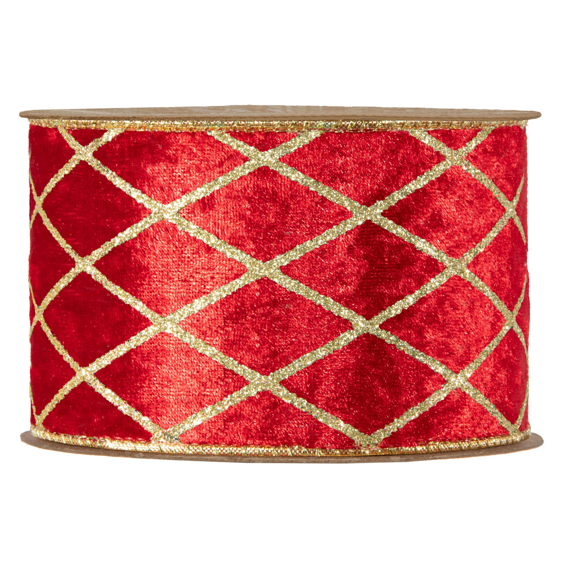 Piovaccari Nastro Rhombus Rosso 63 mm x 10 m – Nastro Decorativo Natalizio con Motivo a Rombi per Albero di Natale, Fiocchi e Confezioni Regalo