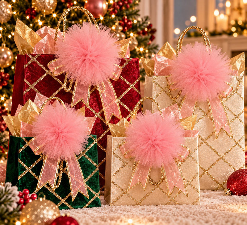 Piovaccari Pon Pon Rosa Ø16 cm – Decorazione Natalizia per Albero di Natale, Addobbi, Feste e Allestimenti Decorativi