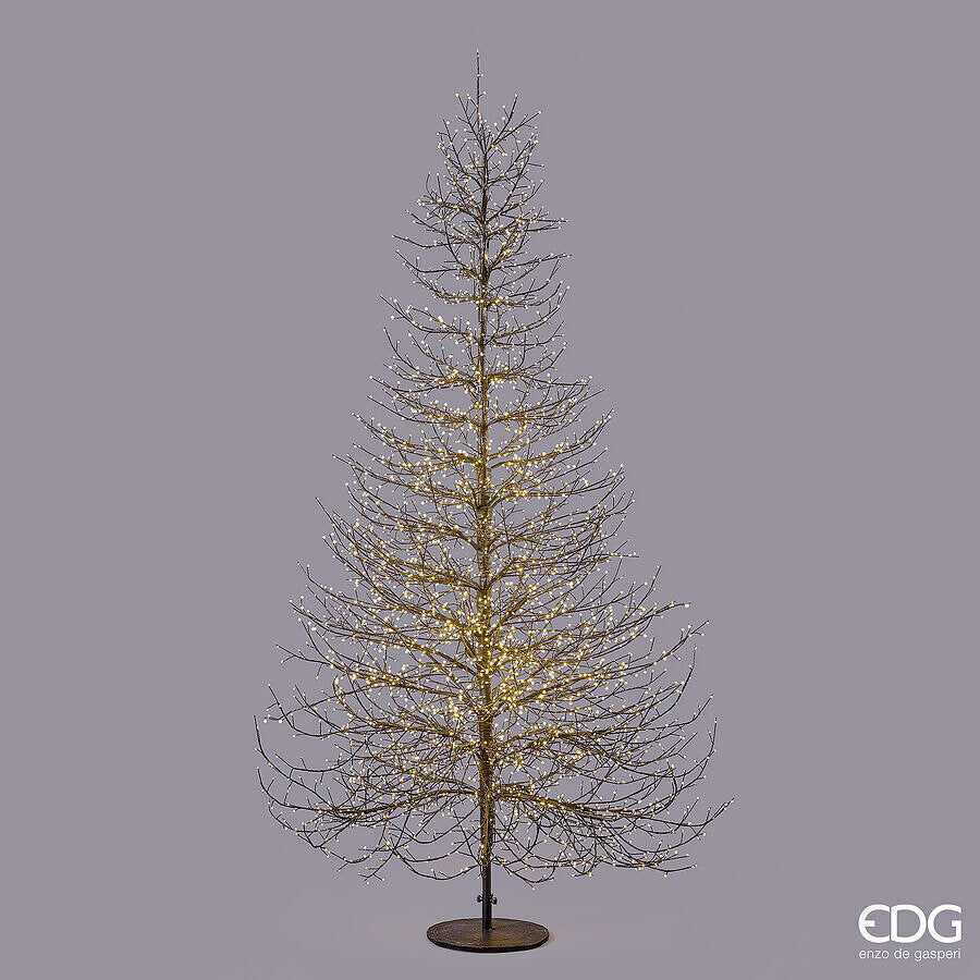 EDG Enzo De Gasperi Albero di Natale Faggio Rich Black 4060 MicroLED H240 Ø150 cm IP44 – Albero Luminoso da Esterno