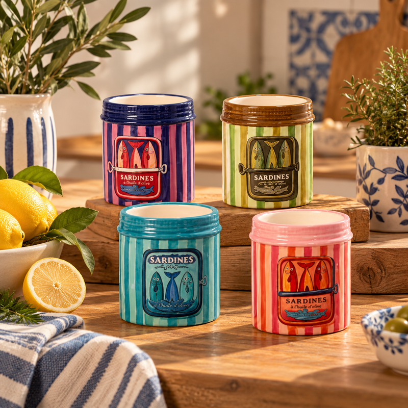 Ad Trend Vaso Decorativo in Ceramica Ø 8 x H 8 cm – Vasetto per Fiori e Arredo Casa, Modelli Assortiti 1 Pz