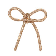 Piovaccari Fiocco Natalizio Bows with Diamonds Oro Rosa 6,5xH7 cm – Fiocco Decorativo con Diamanti per Albero di Natale, Addobbi e Confezioni Regalo