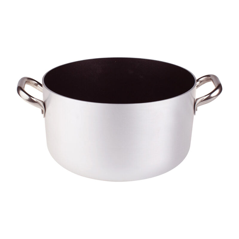 AGNELLI Casseruola Alta con 2 Maniglie Alluminio Antiaderente D 24 cm