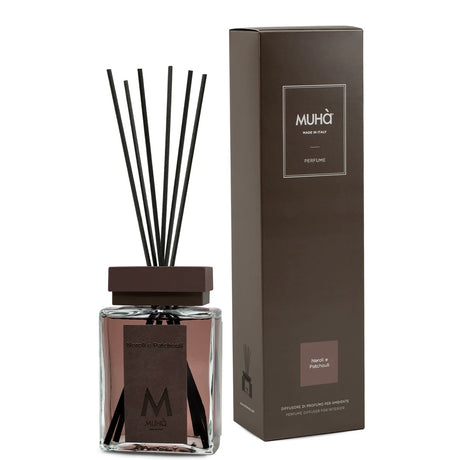 Muhà Luxe Perfume Diffusore Ambiente con Bastoncini Neroli e Patchouli 100 Ml