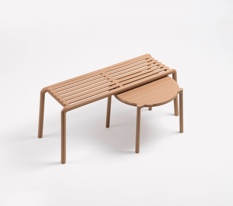 Nardi Doga Bench New Panchina da Esterno Marsala 102,5 x 44 x 39 cm – Panchina Moderna per Giardino e Terrazzo
