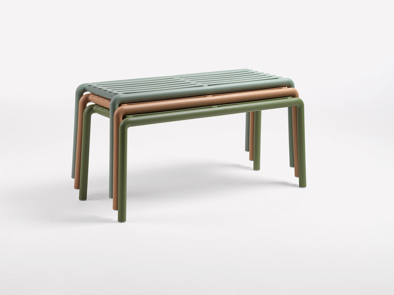 Nardi Doga Bench New Panchina da Esterno Menta 102,5 x 44 x 39 cm – Panchina Moderna per Giardino e Terrazzo