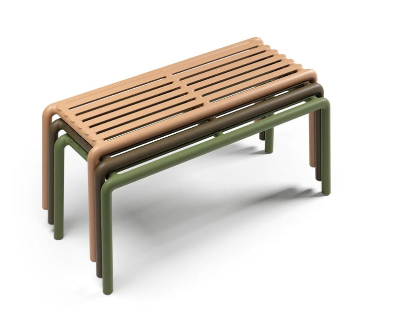 Nardi Doga Bench New Panchina da Esterno Marsala 102,5 x 44 x 39 cm – Panchina Moderna per Giardino e Terrazzo